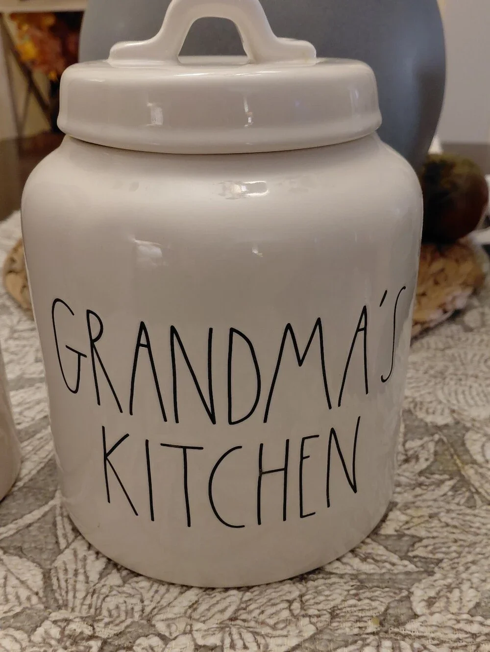 Rae Dunn Bundle 2 White Pieces Pottery Canisters Grandmas Kitchen Coffee Cottage